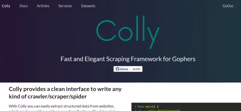 Colly Web Crawl Tool