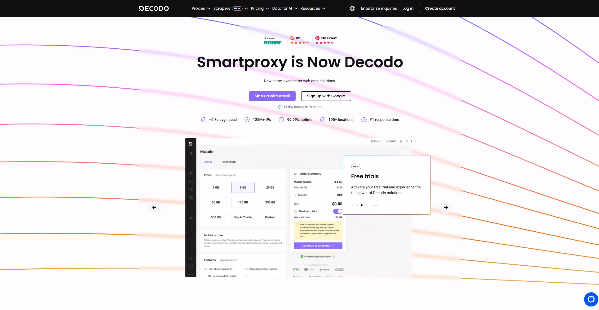 Decodo (Smartproxy) Homepage