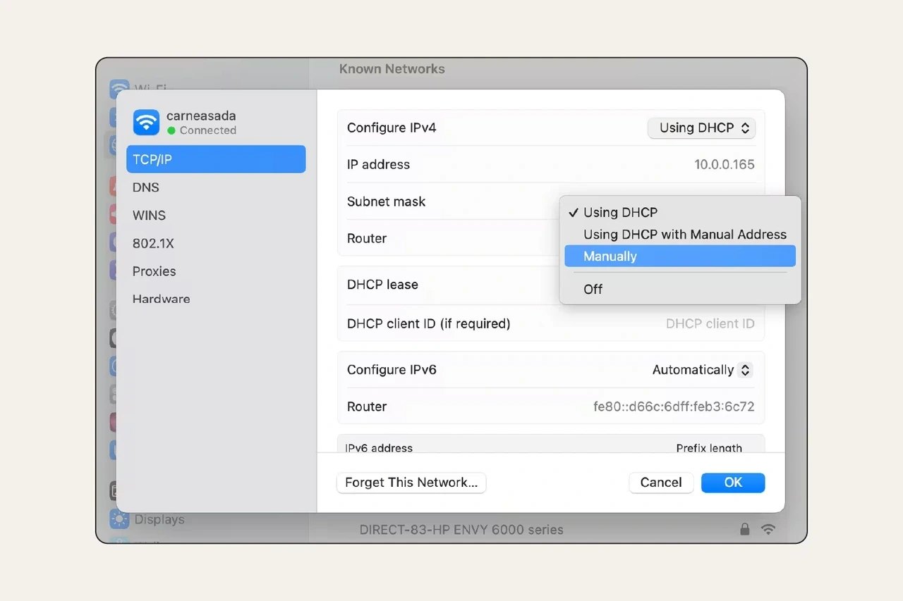 Mac Network Settings