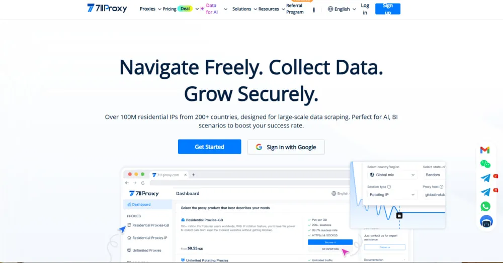 711Proxy Homepage
