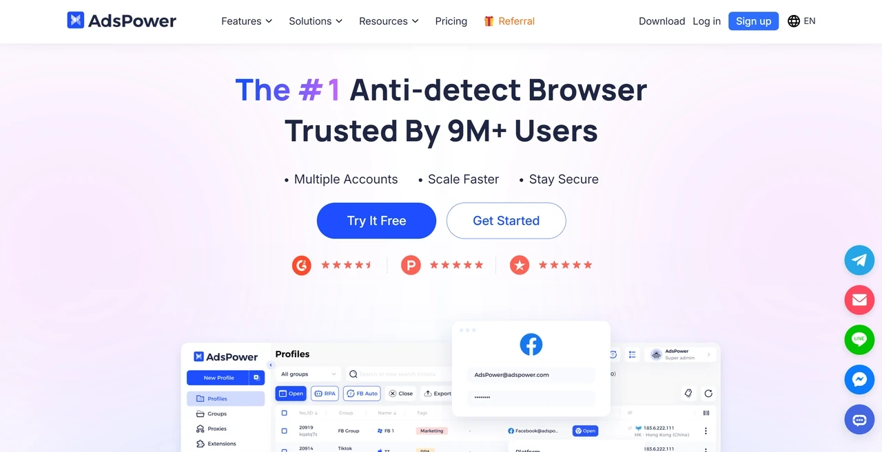 AdsPower Interface