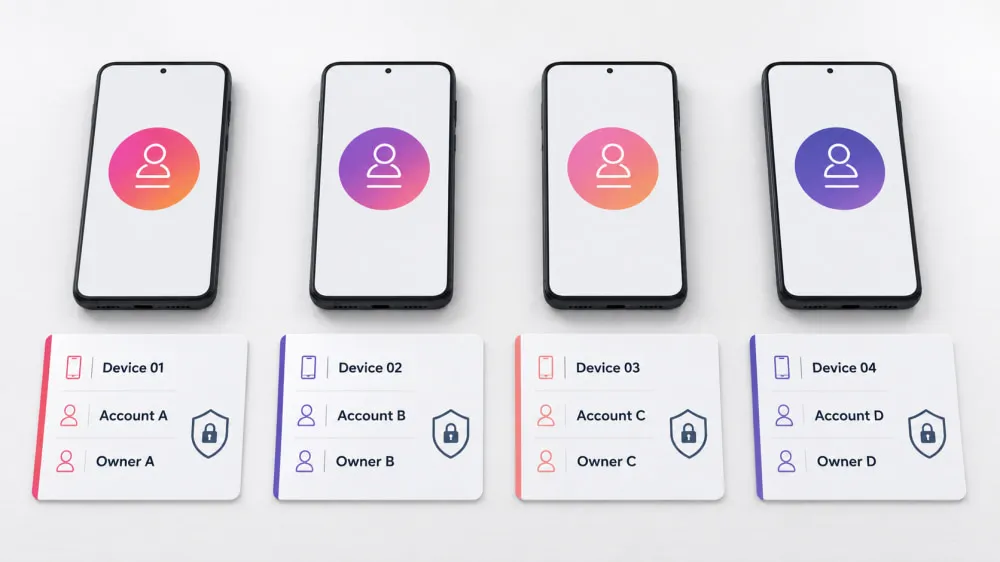 Assign Dedicated Devices to Different Instagram Accounts