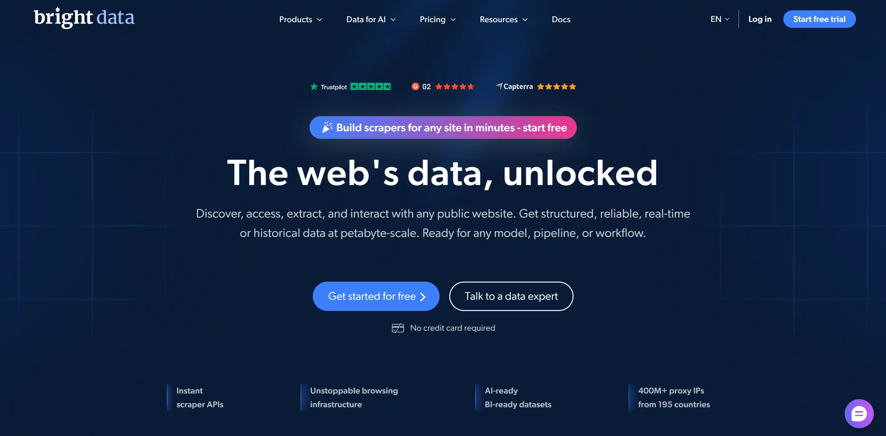 Bright Data Homepage