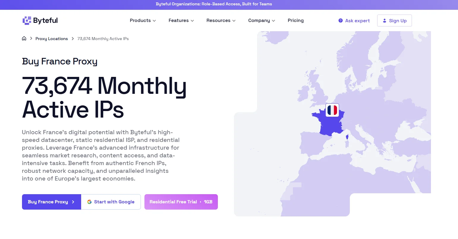 Byteful France Proxy