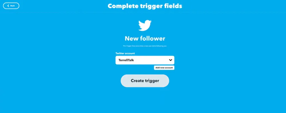 Click Create Trigger