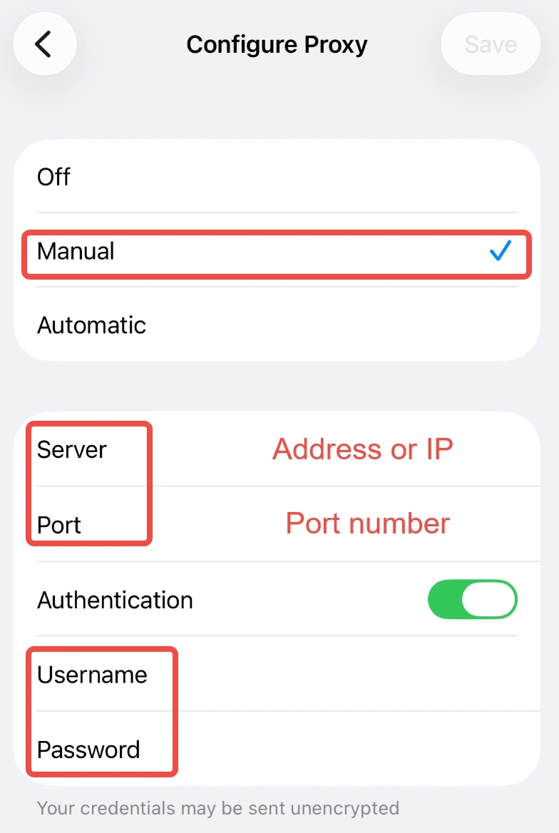 Configure Proxy Settings on iPhone