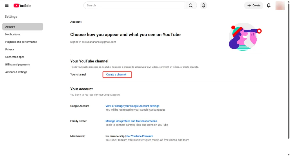Click Create a Channel