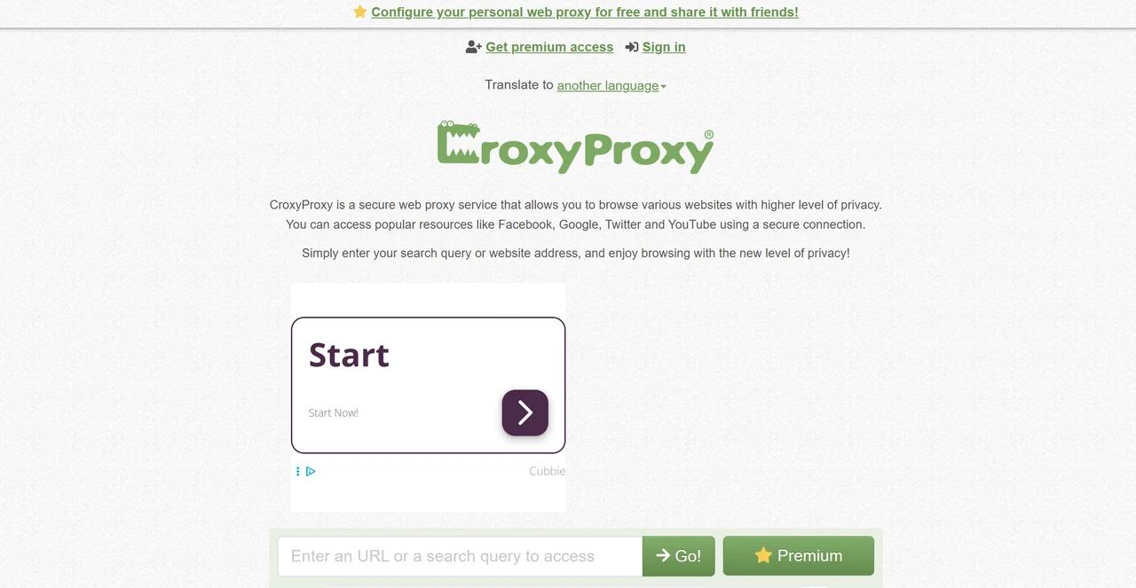 CroxyProxy Web Proxy