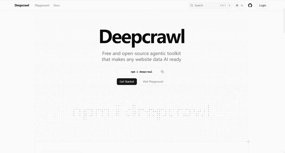 DeepCrawl Homepage