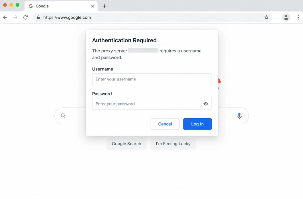 Enter Proxy Authentication