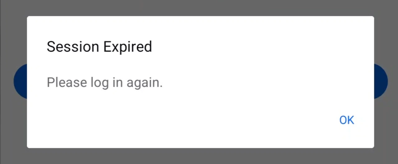 Facebook session expired