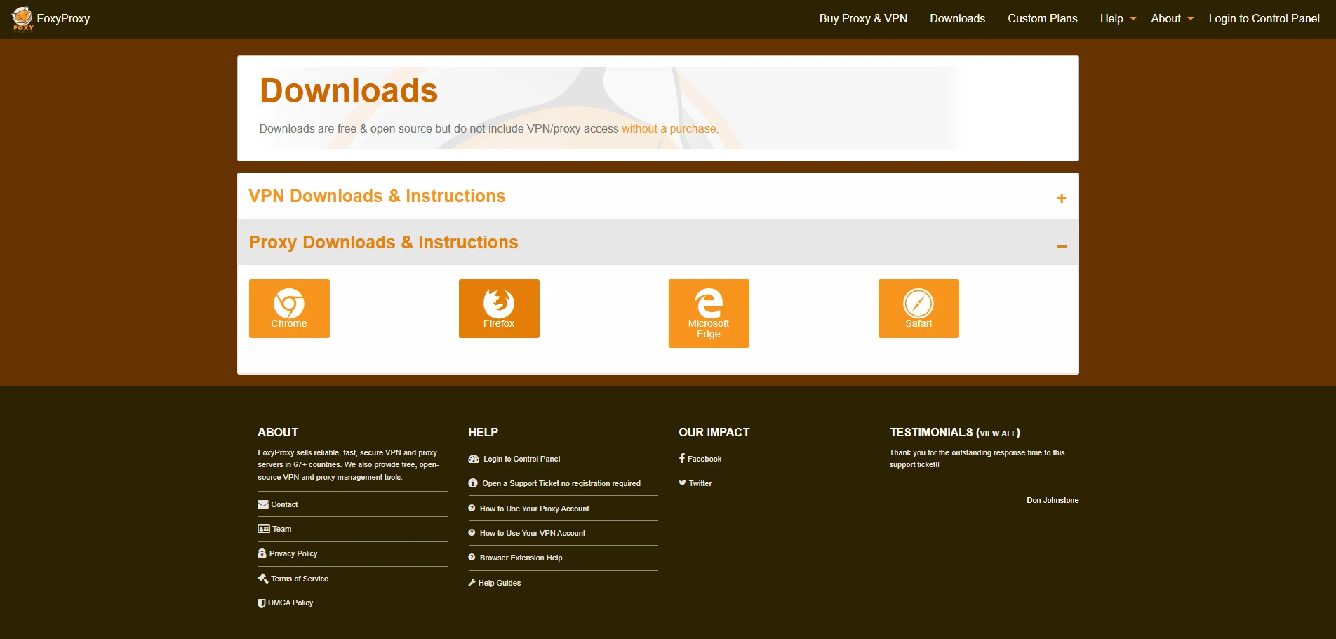 FoxyProxy Website