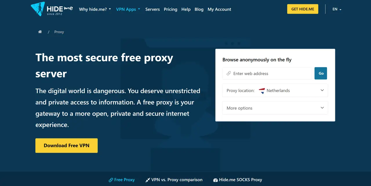Hide Me Web Proxy
