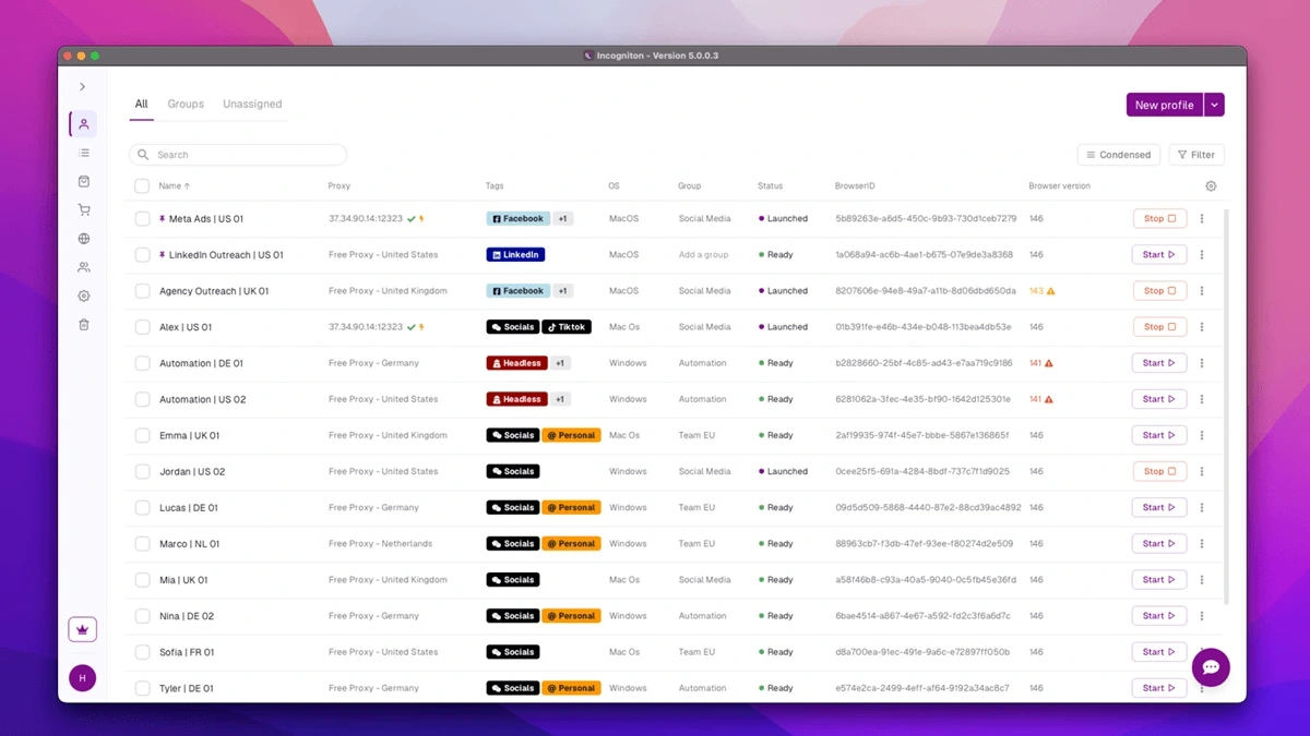 Incogniton Rebuilt Interface