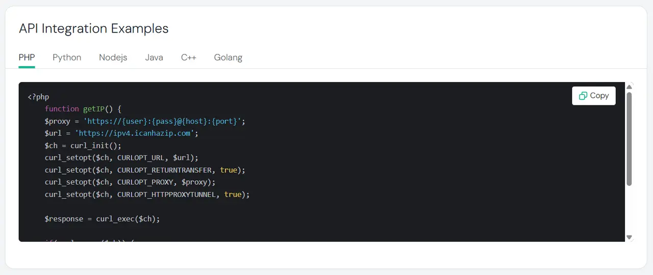 IPcook API integration examples
