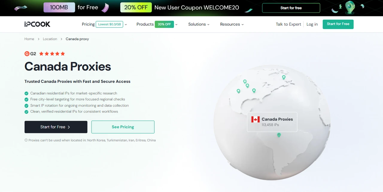 IPcook Canada Proxies