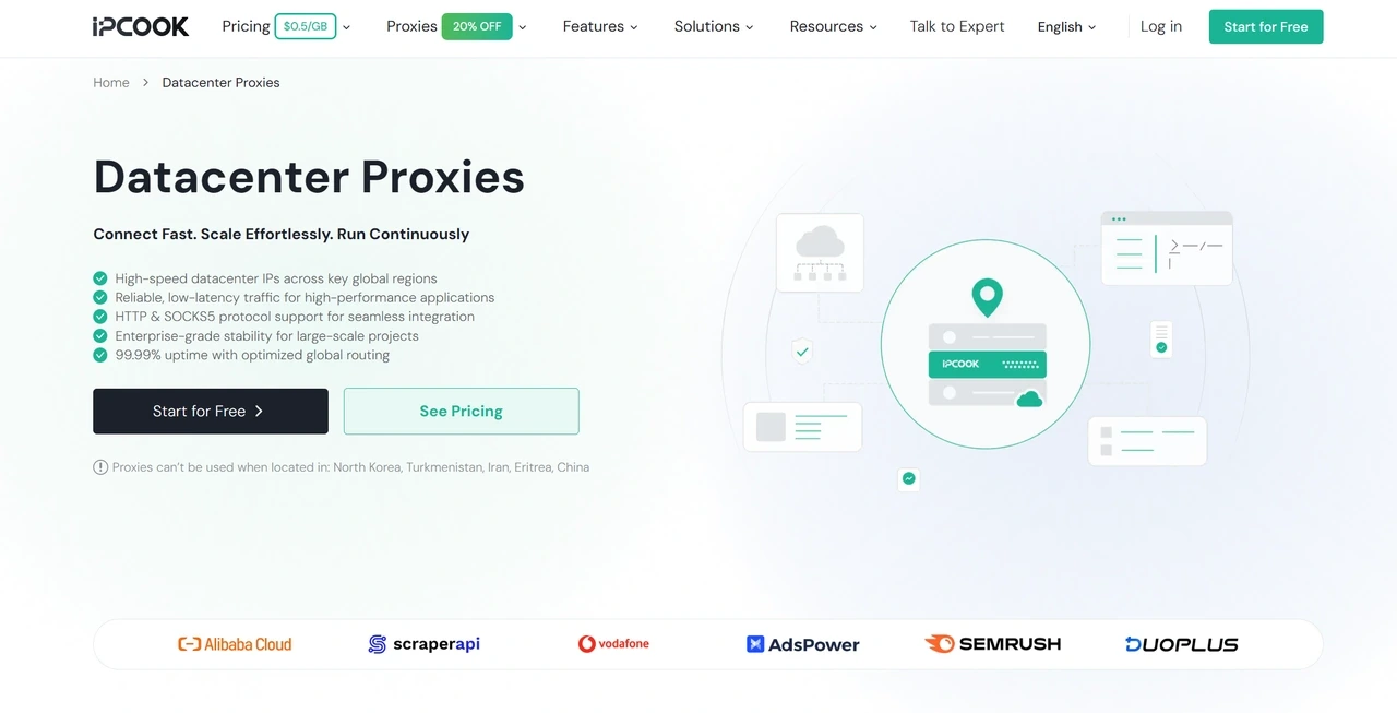 IPcook Datacenter Proxies