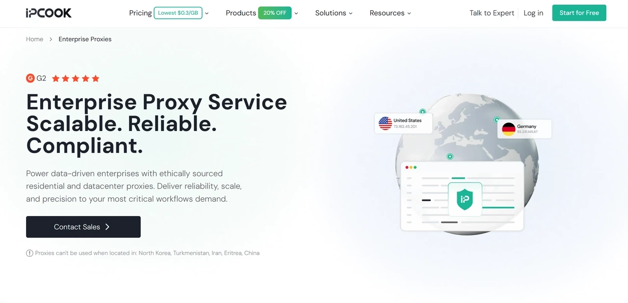 IPcook Enterprise Proxy