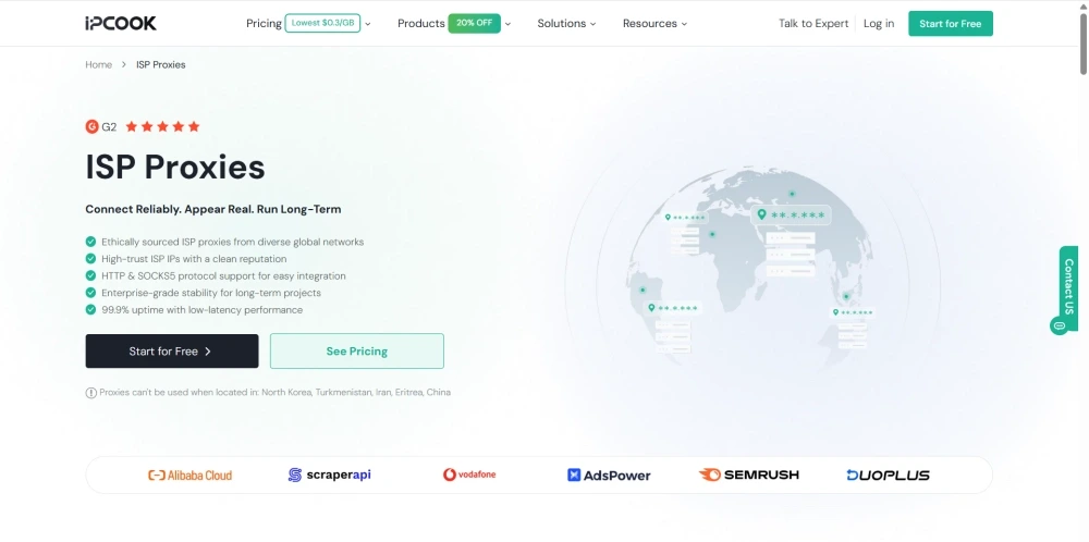 IPcook ISP Proxies