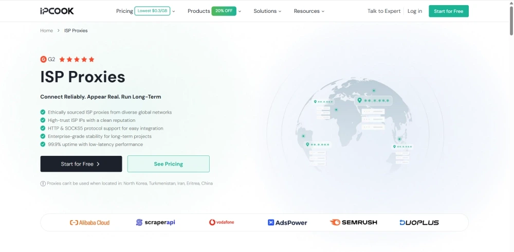 IPcook ISP Proxies