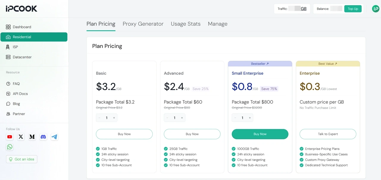 IPcook Pricing Plans