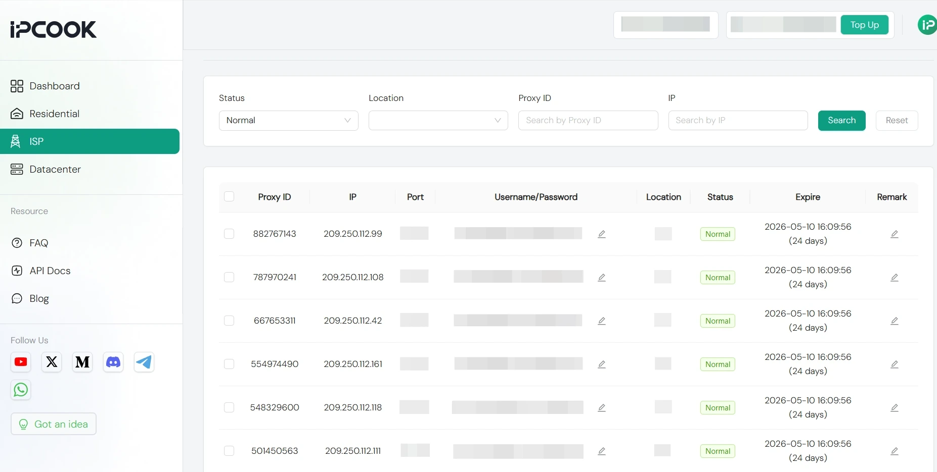 IPcook Static Residential Proxy