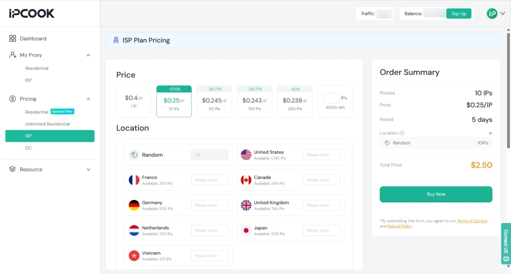 IPcook ISP Plan Price