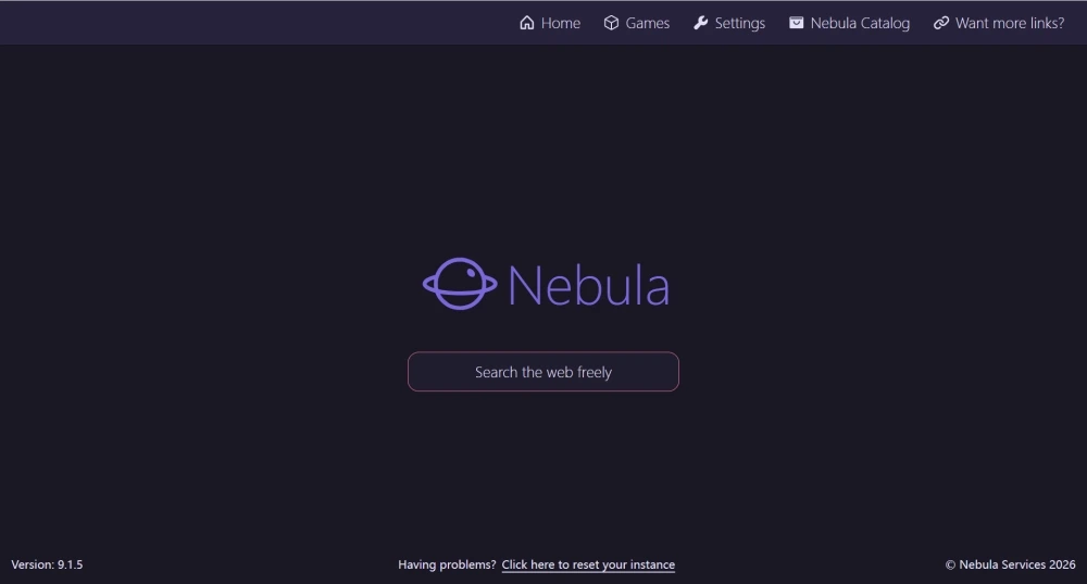 Nebula Proxy Homepage