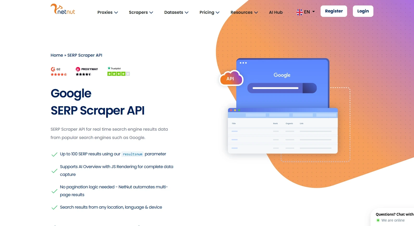 NetNut SERP Scraper API
