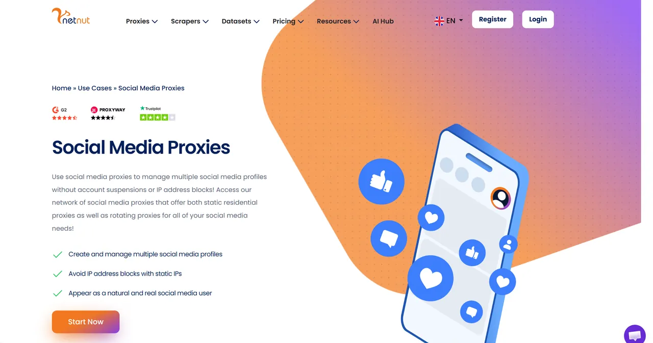 NetNut Social Media Proxies