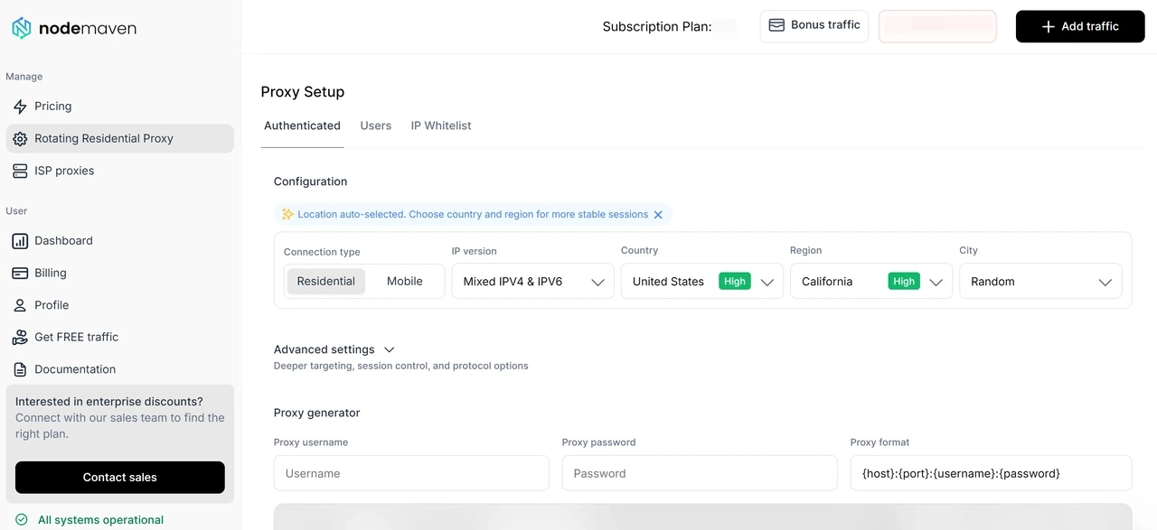 NodeMaven Dashboard