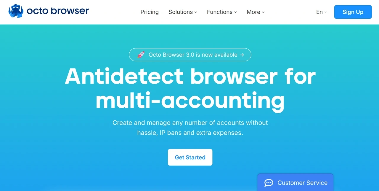 Octo Browser Interface