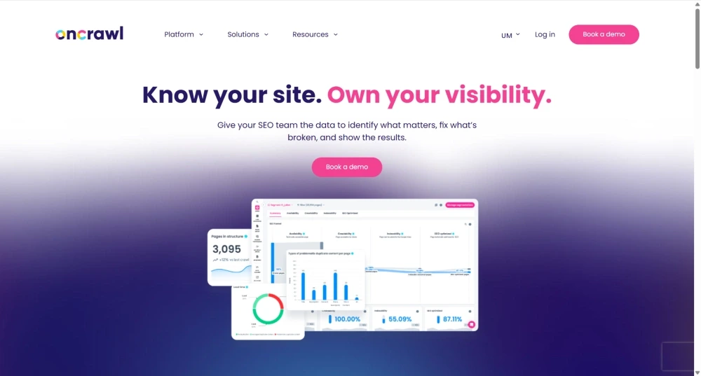 Oncrawl Homepage