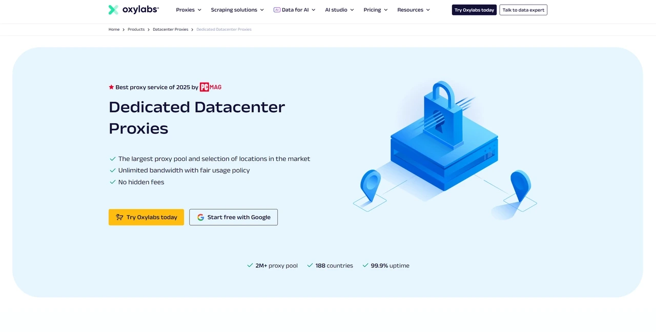 Oxylabs Dedicated Datacenter Proxies