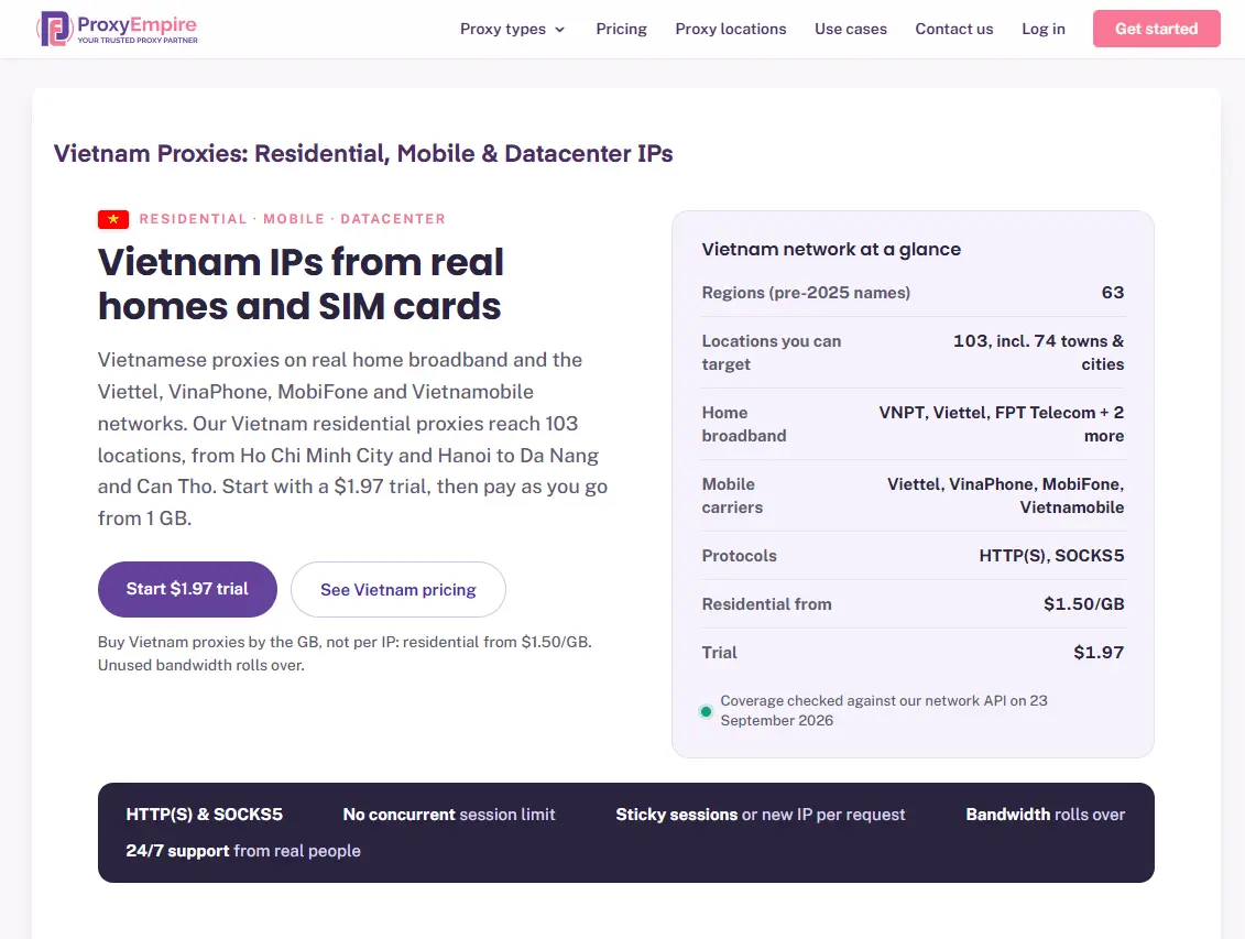 ProxyEmpire Vietnam Proxies