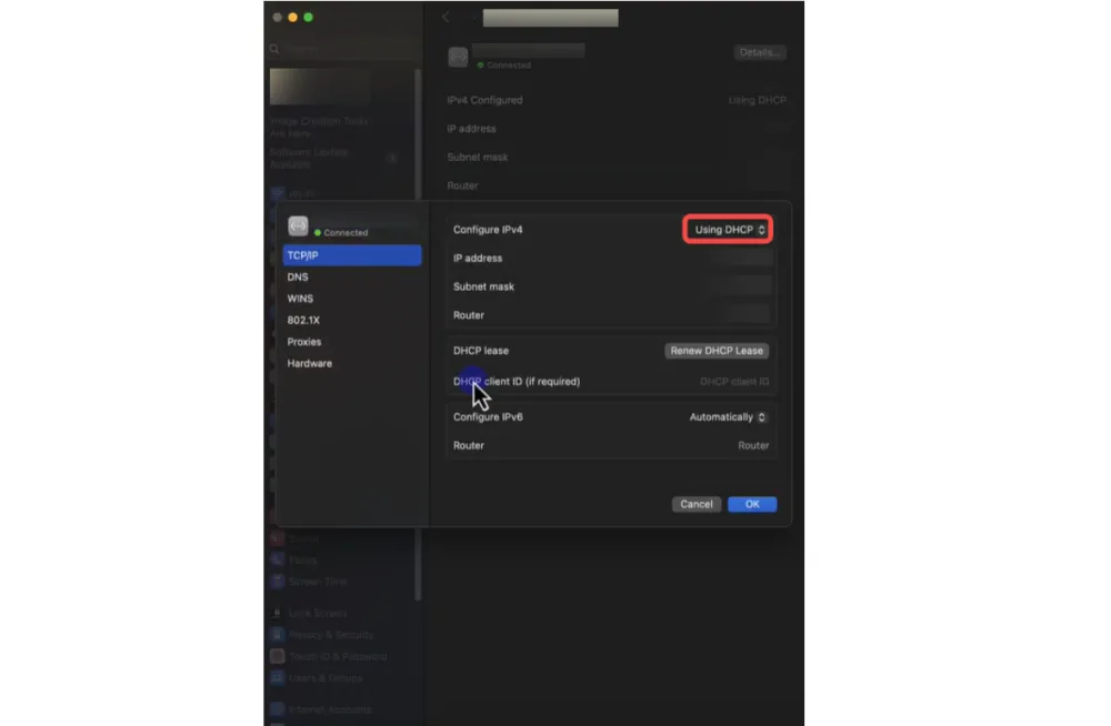 Set Configure IPv4 to Manually