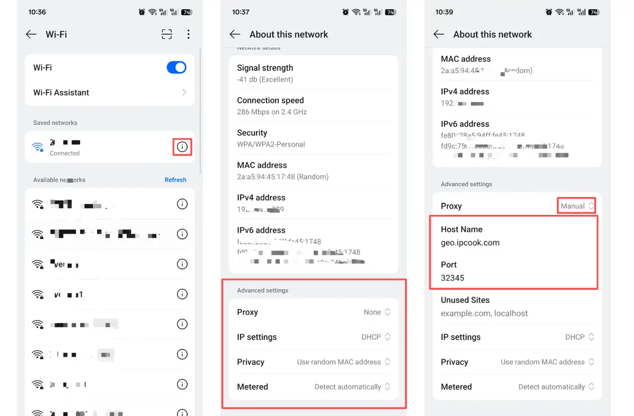 Setup Proxy On Android