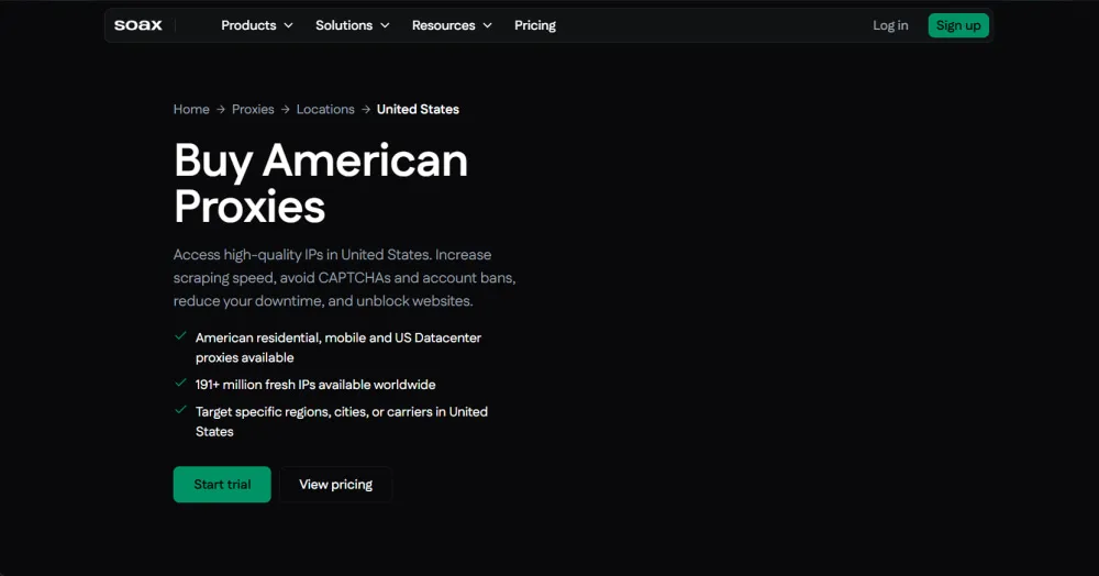 SOAX USA Proxies
