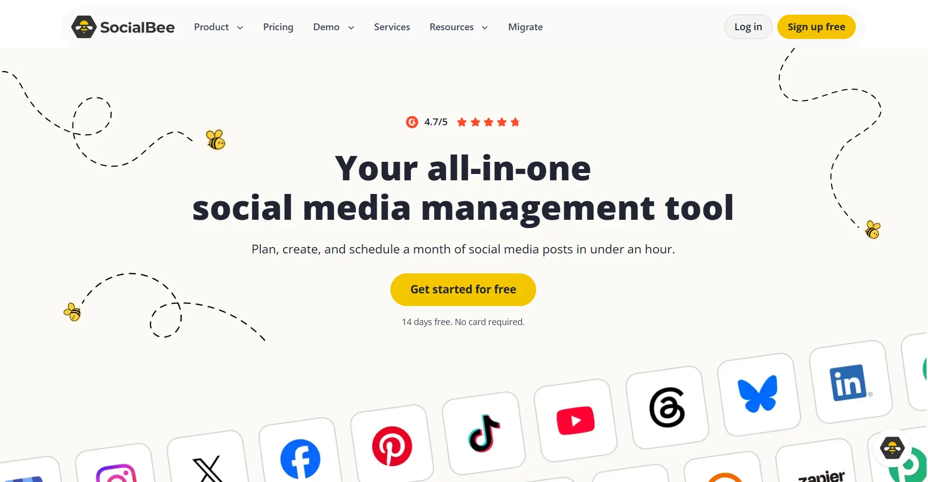 SocialBee Homepage