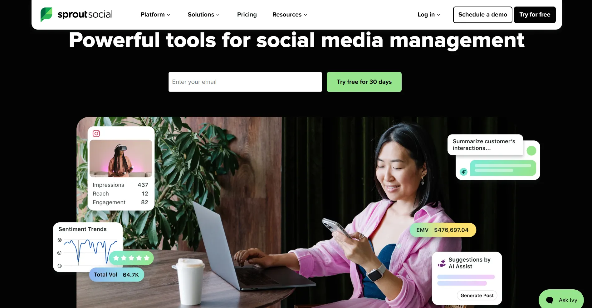 Sprout Social Homepage