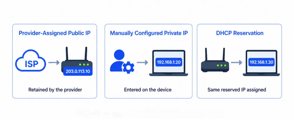 Three Ways a Static IP Stays Fixed