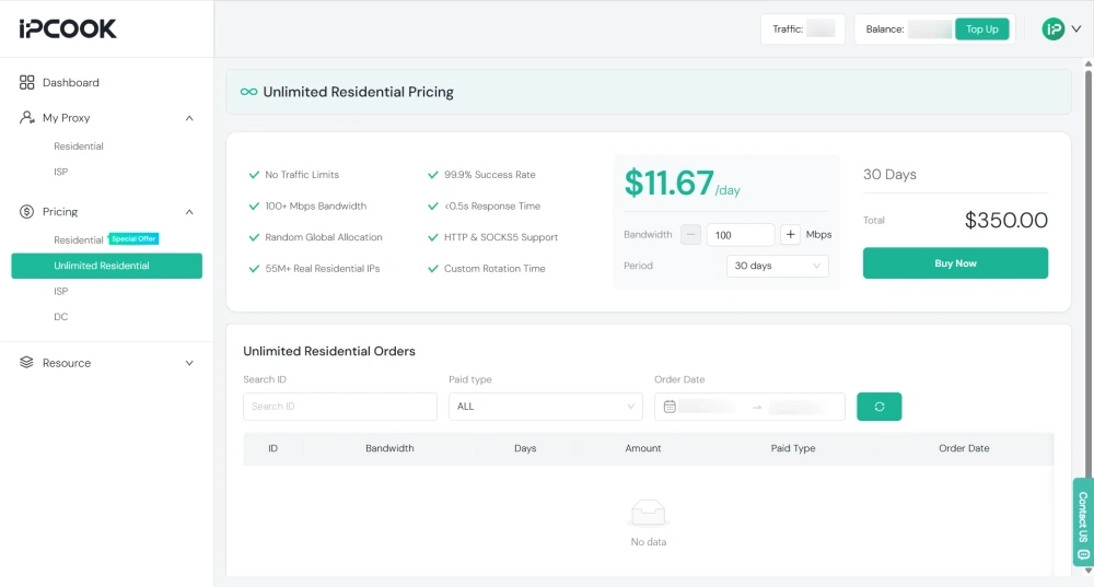 Unlimited Residential Pricing