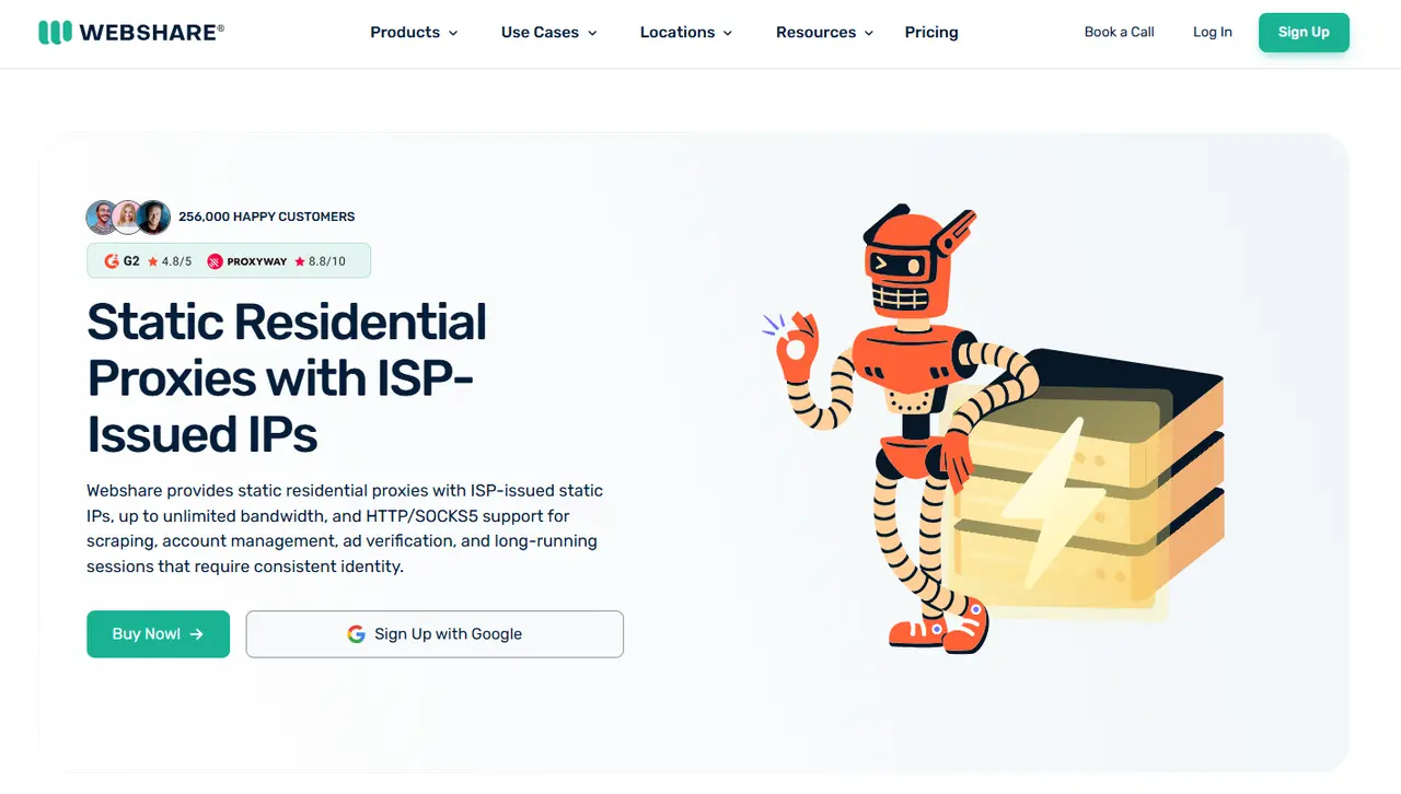 Webshare Static Residential Proxies