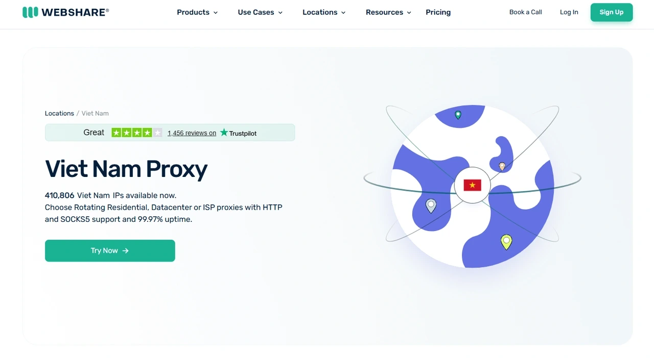 Webshare Vietnam Proxies