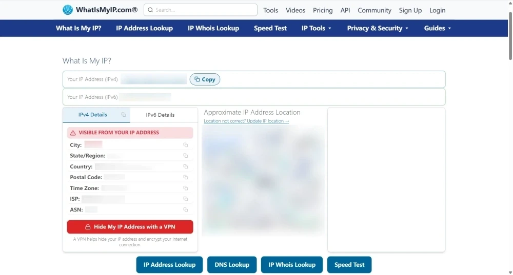 Whatismyip Homepage