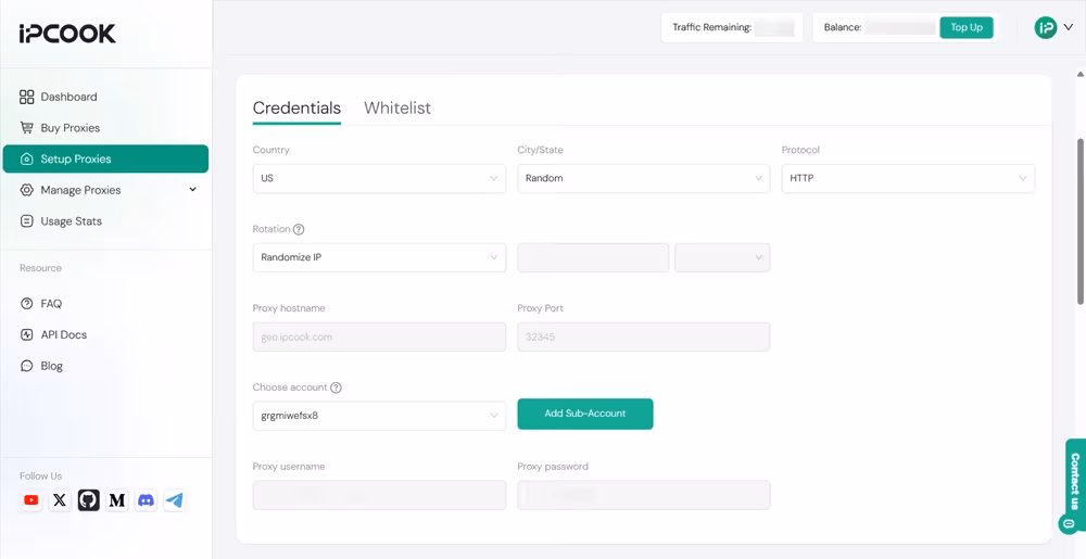 Set Up Proxies on IPcook