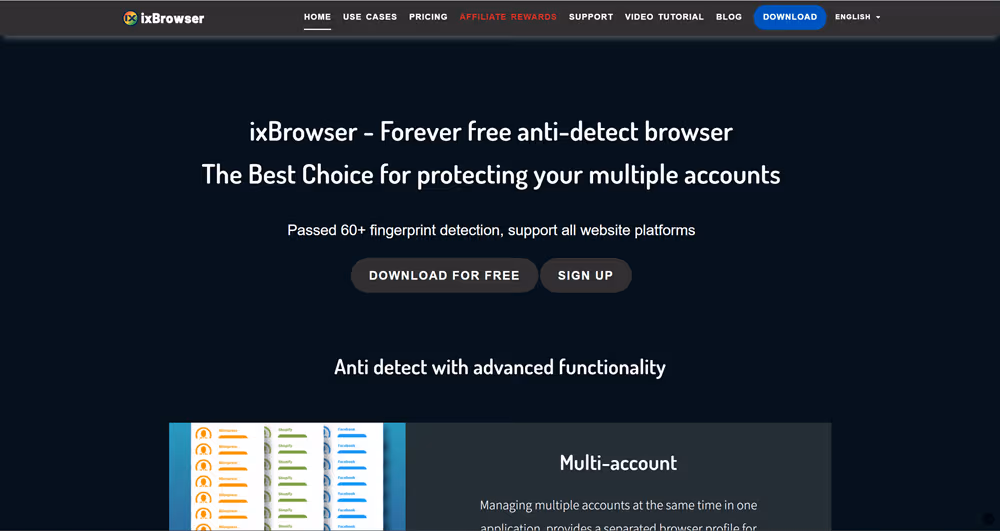 ixBrowser Official Website