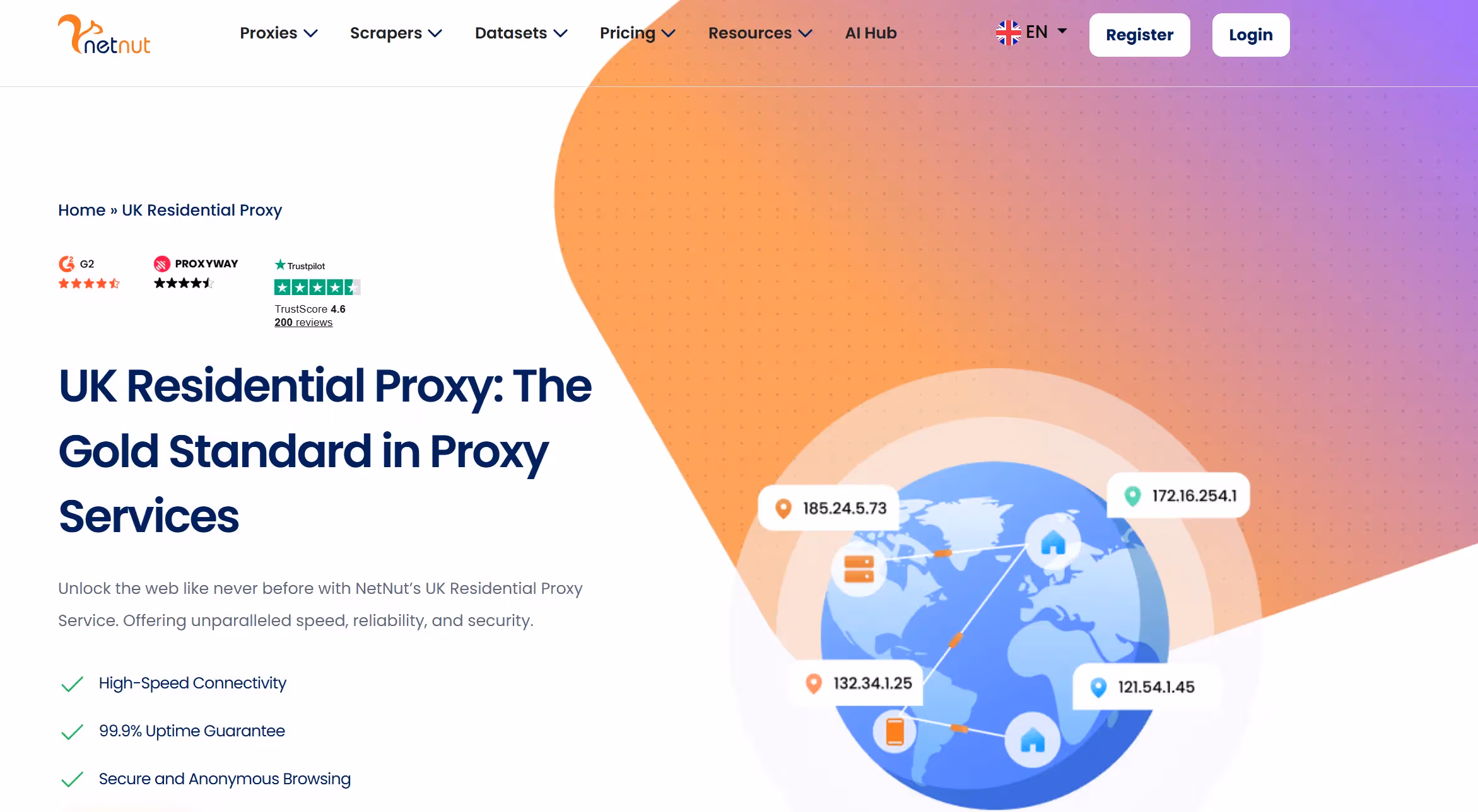 NetNut UK residential proxy