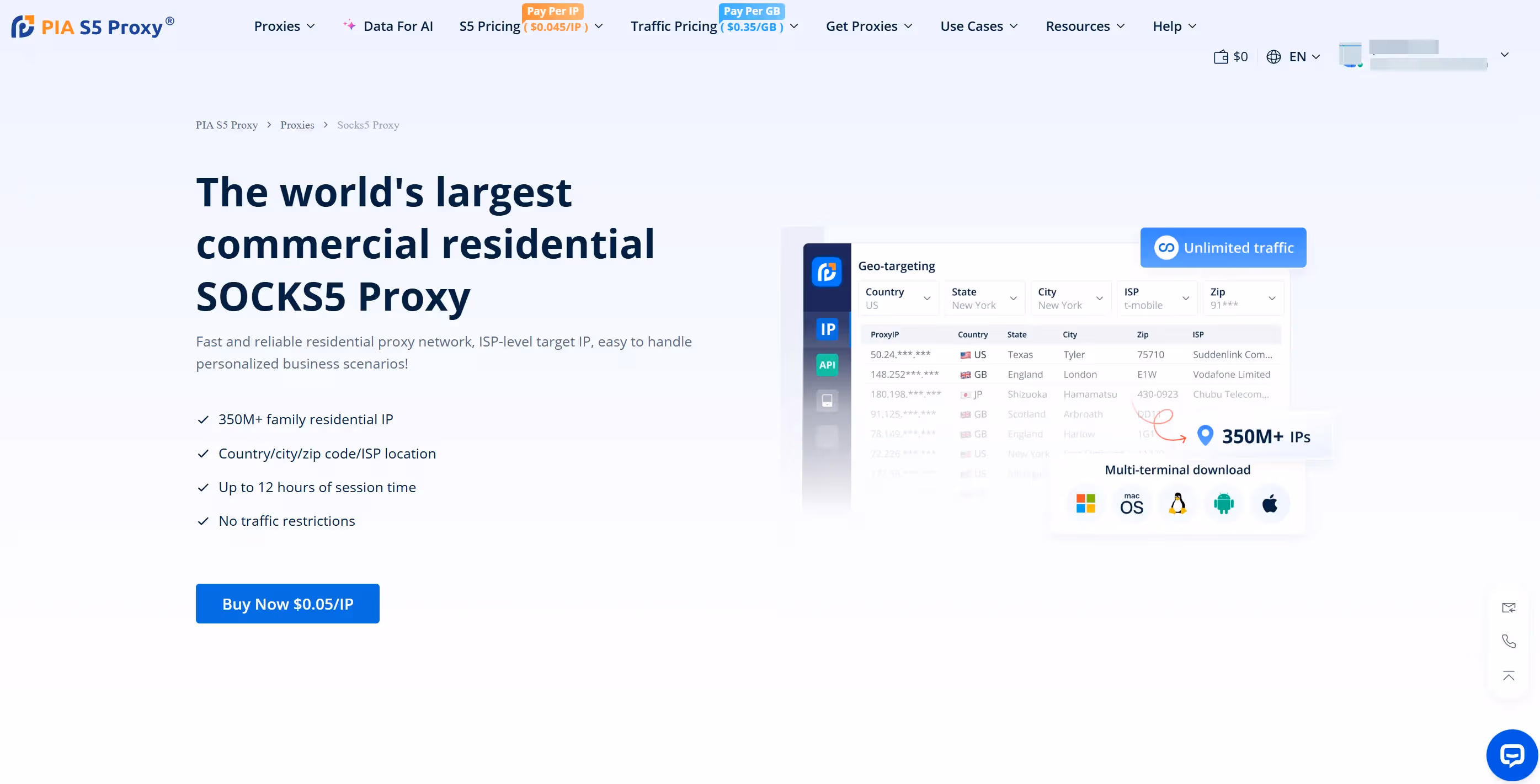PIA S5 SOCKS5 Proxy