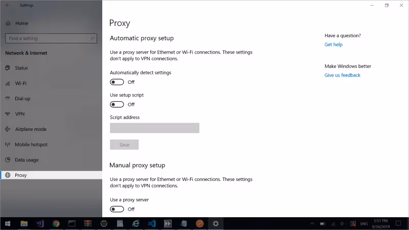 Proxy on Windows